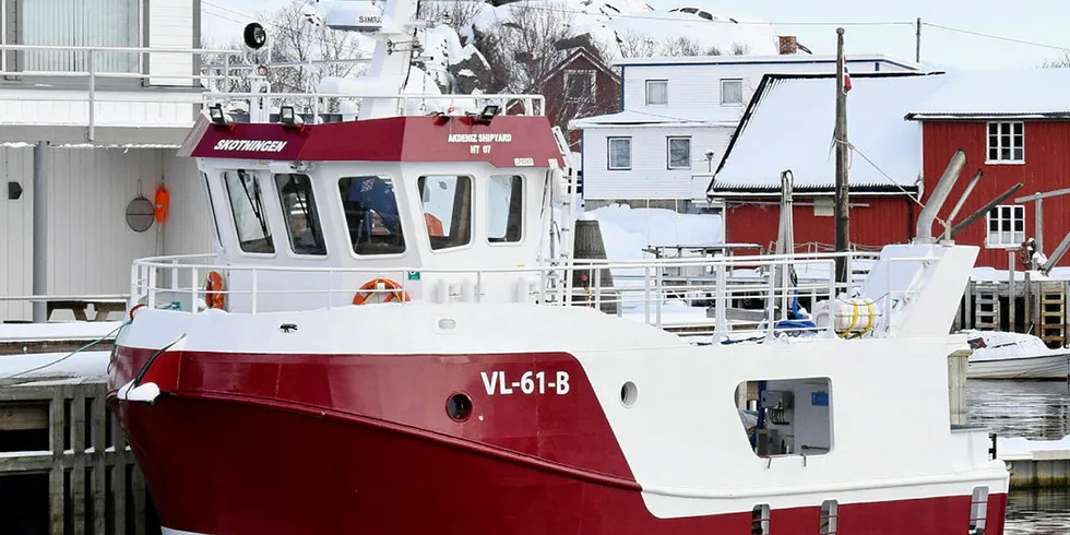 PÅ PLASS: «Skotningen» ved kai i Stamsund. Med base her håper rederiet å fiske mest mulig av årets torskekvote.