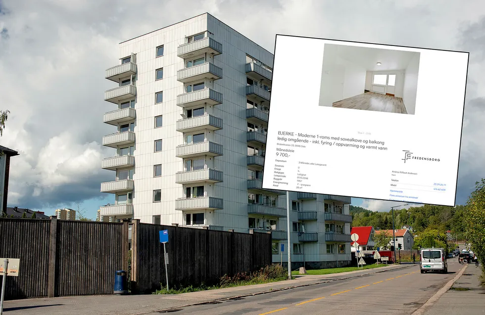 Ni leiligheter som Fredensborg annonserte på Finn.no i denne blokken i Brobekkveien 33 i Oslo ble oppført med feil areal. Nå har rubrikktjenesten tatt grep for å forhindre arealforvirring.