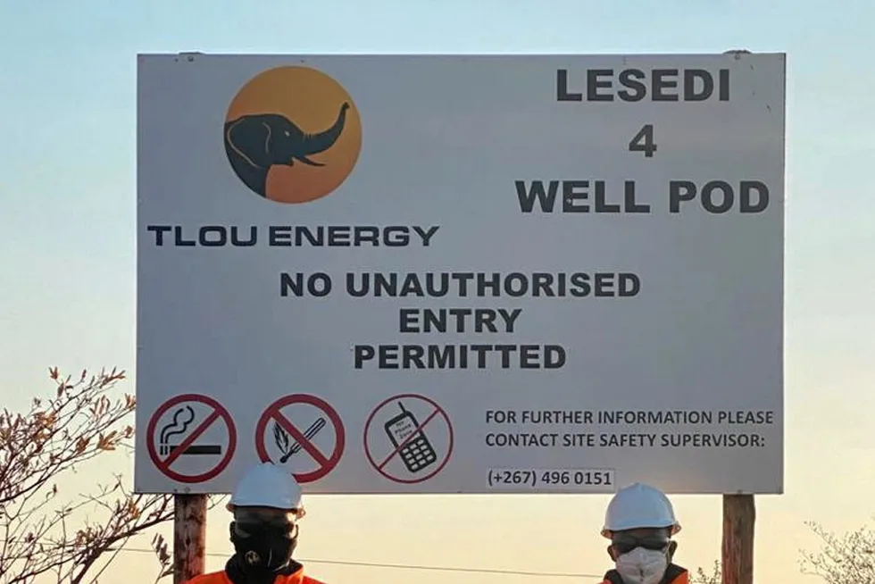 Feedstock: flared gas from Tlou Energy's Lesedi discovery in Botswana will initially supply a prototype hydrogen and solid-carbon plant