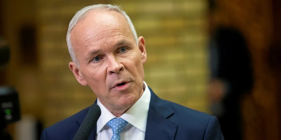 Statsbudsjettet for 2021 blir lagt frem av finansminister Jan Tore Sanner.