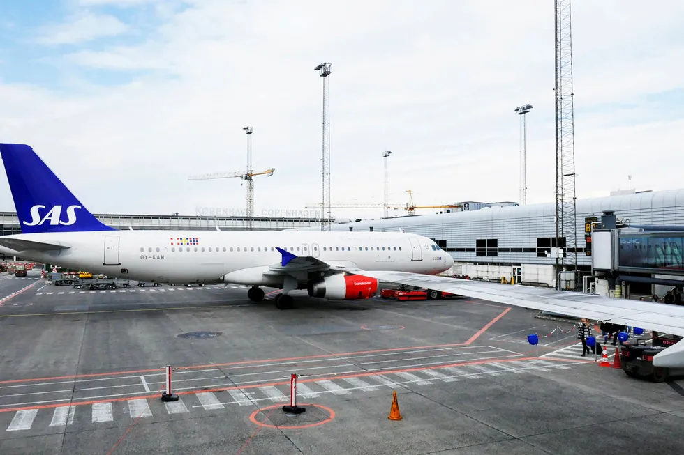 Et SAS-fly på Københavns lufthavn. Foto: Erik Johansen / NTB scanpix