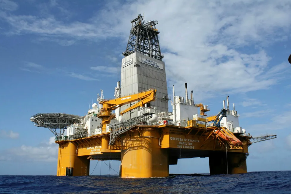 Nearing spud: the Odfjell semi-submersible Deepsea Stavanger drilled Total's Brulpadda-1AX oil and condensate discovery last February and partners hope for similar results next month from the Luiperd wildcat in the same sequence off Cape Town