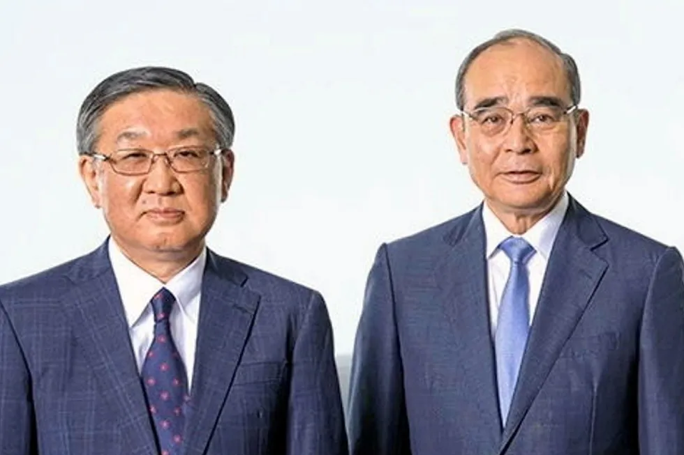 Leadership: JGC chief executive Masayuki Sato (left) and chief operating officer Tadashi Ishizuka