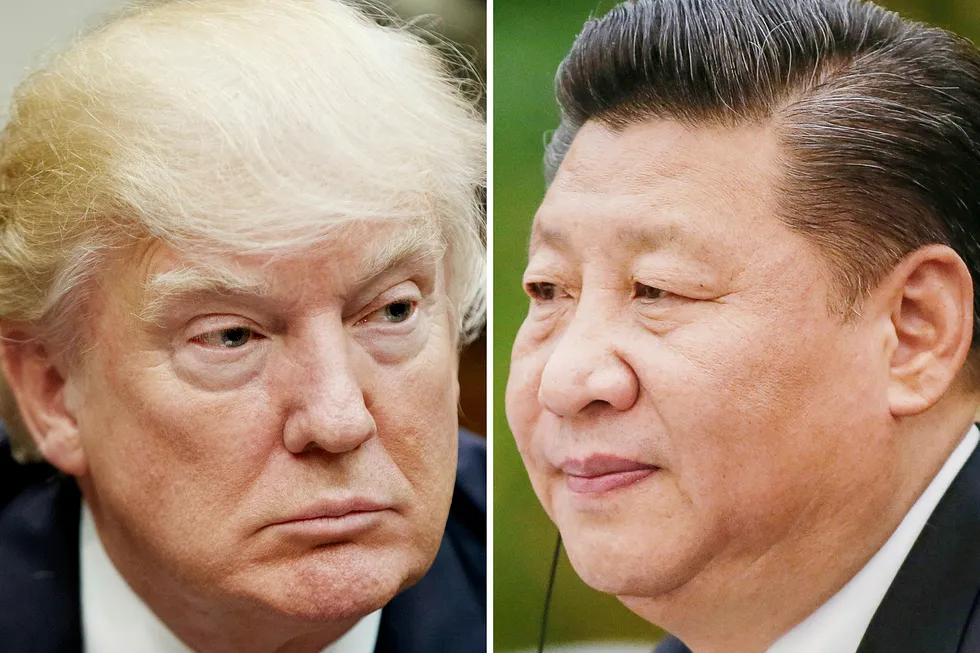 USAs president, Donald Trump (t.v.), og Kinas statsleder, Xi Jinping, stillingskrig kan stikke kjepper i hjulet for veksten i verdensøkonomien.