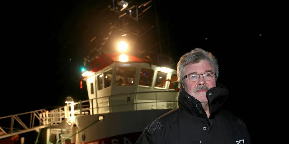 FORNØYD: Skipper og reder Agnar Angell har eid fiskebåter tidligere, men dette er hans første nybygg.Foto: Stian André Lund, Folkebladet