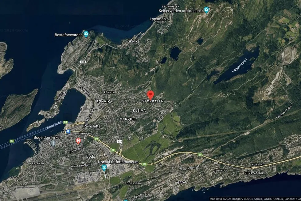 Området rundt Stordalsveien 19B, Bodø, Nordland