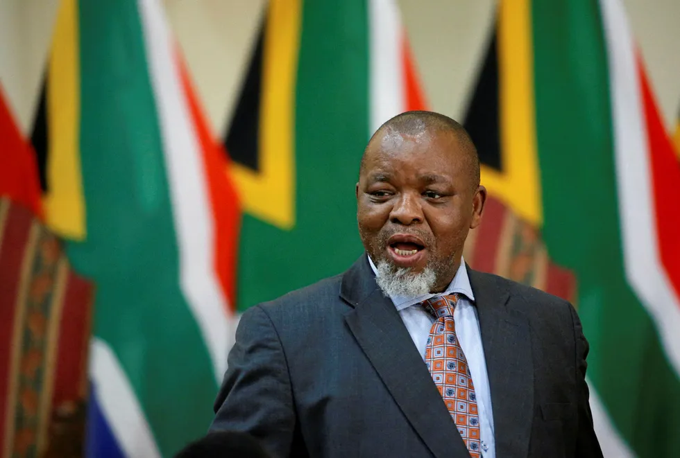 Plans: Gwede Mantashe, South Africa's Minister for Mineral Resources & Energy