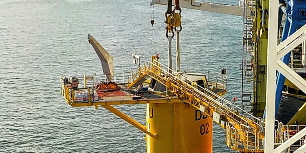 Construction continues at Northland's third German offshore wind farm, Deutsche Bucht.