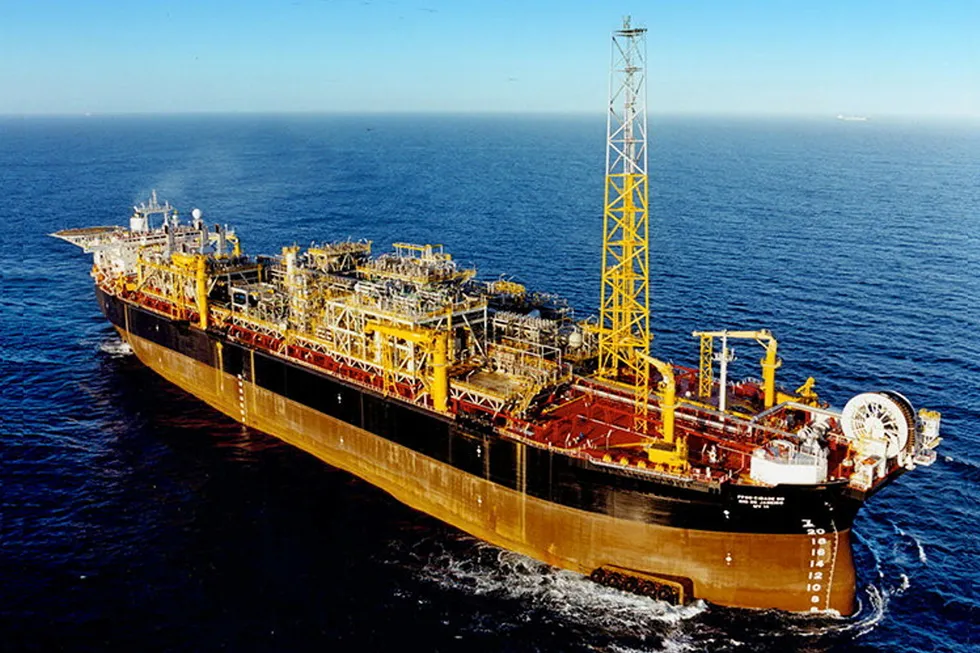 Issues: the Cidade do Rio de Janeiro FPSO before being decommissioned from the Espadarte field offshore Brazil