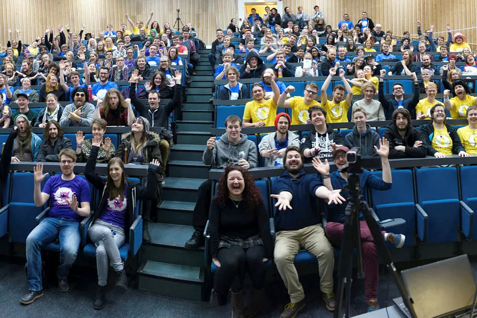 I januar møttes over 200 spillutviklere, programmerere, designere og studenter på Hamar for å lage dataspill over en helg. I alt ble 41 spill skapt på det som ble det fjerde største treffet i Europa i det verdensomspennende arrangementet Global Game Jam. Foto: Bjørnar Frøyse