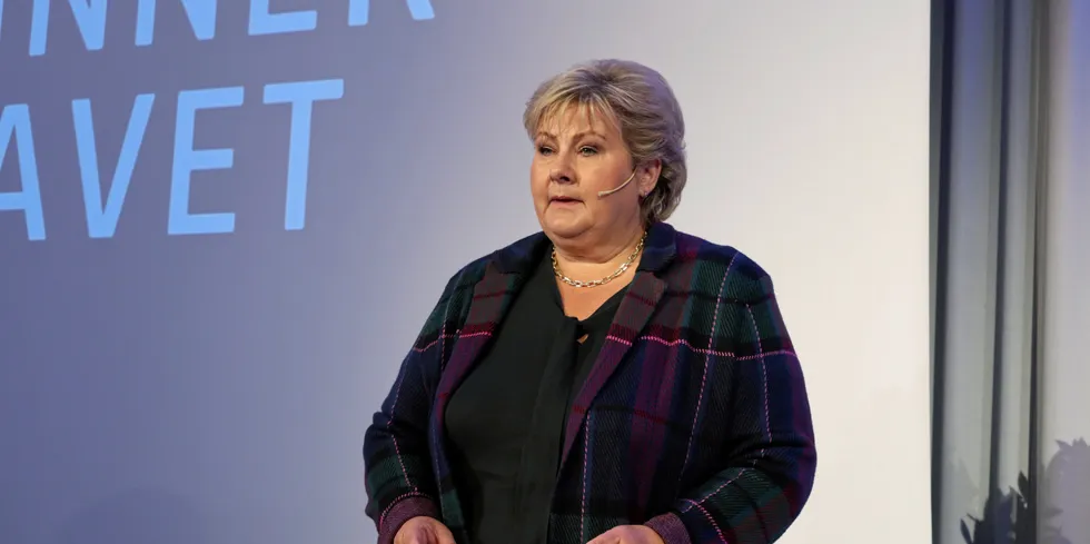 Tidligere statsminister Erna Solberg, nå i opposisjon.