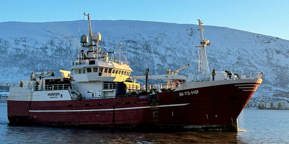 De seks fiskerne som nå får lønn etter å ha begjært Havøy Kystfiske konkurs, jobbet all om bord på snøkrabbebåten «Hunter».
