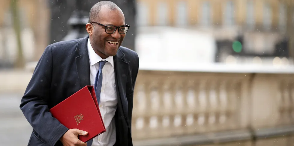 Energy Secretary Kwasi Kwarteng arriving for a meeting at the Cabinet Office in central London.