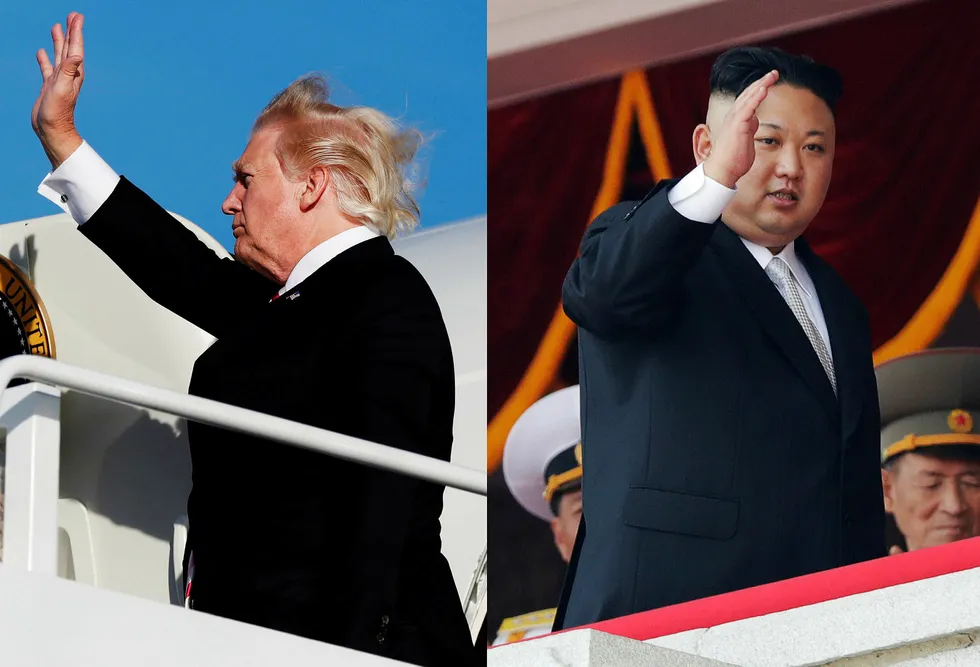 President Donald Trump og Nord-Koreas leder Kim Jong-un. Foto: AARON P. BERNSTEIN/Reuters/NTB Scanpix og AP/Wong Maye-E NTB SCA