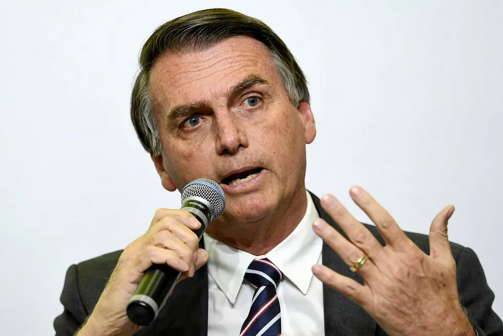 Gaining ground: Jair Bolsonaro, presidential candidate for Brazil's Social Liberal Party