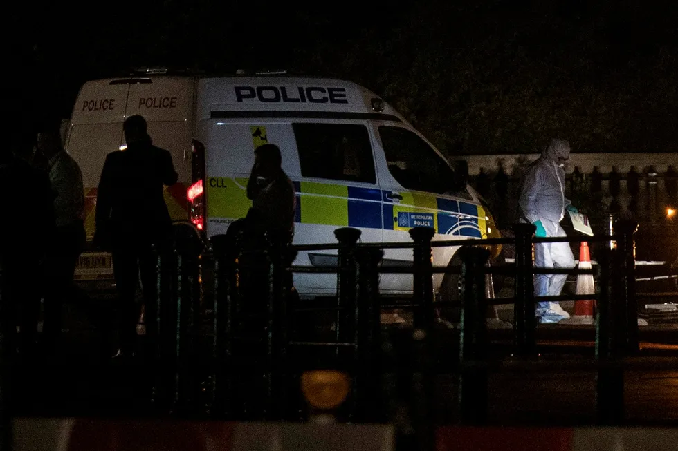 En mann er pågrepet etter det som regnes som et terrorangrep utenfor Buckingham Palace. Foto: Chris J. Ratcliffe/AFP Photo