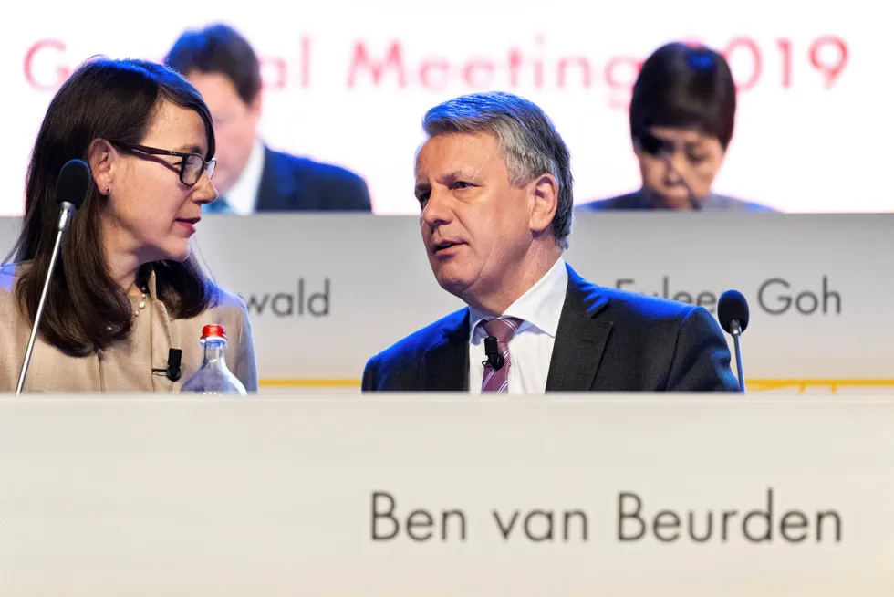 ‘Coherent strategy’: Shell chief financial officer Jessica Uhl speaks to chief executive Ben van Beurden