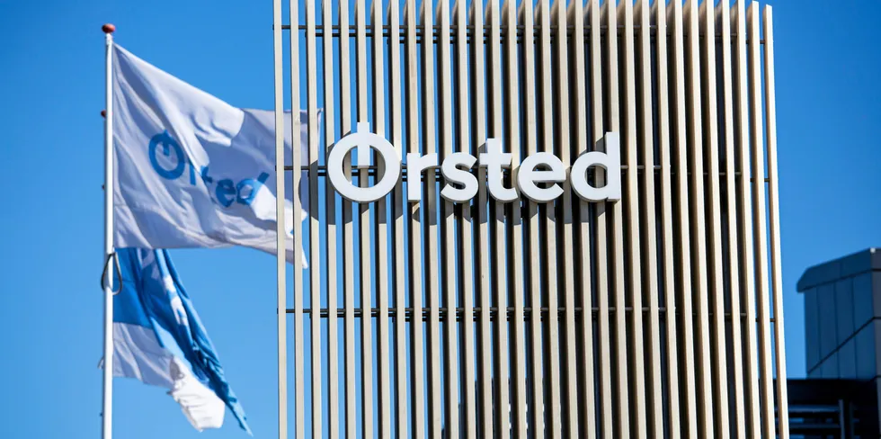 . Orsted flag at Gentofte location.