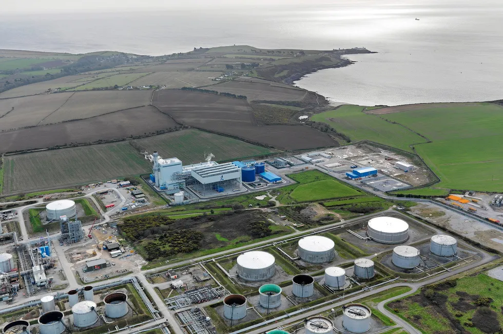 The Whitegate gas-fired power plant in southwest Ireland, where Centrica wants to develop ammonia-fired facilities.