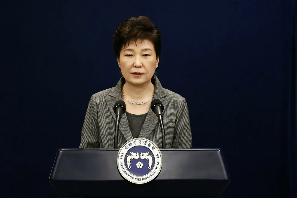Sør Koreas tidligere president Park Geun-Hye har tidligere blitt dømt til 24 års fengsel. Nå har det kommet nok en dom. Foto: JEON HEON-KYUN / AFP / NTB Scanpix