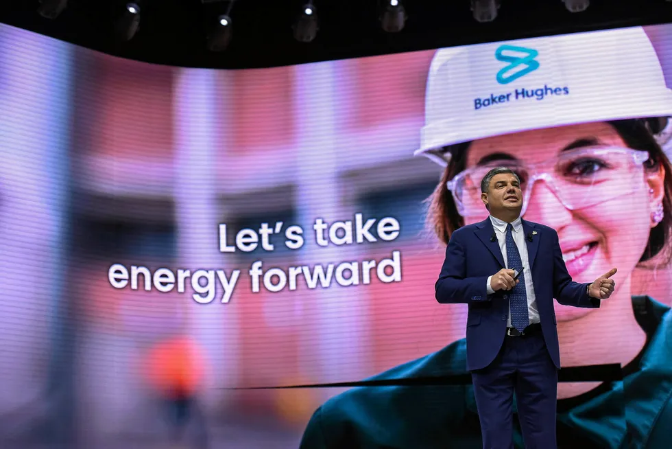 Cleaner future: Baker Hughes chief executive Lorenzo Simonelli. Baker Hughes is one of the oil services businesses moving forward with energy transition growth plans.