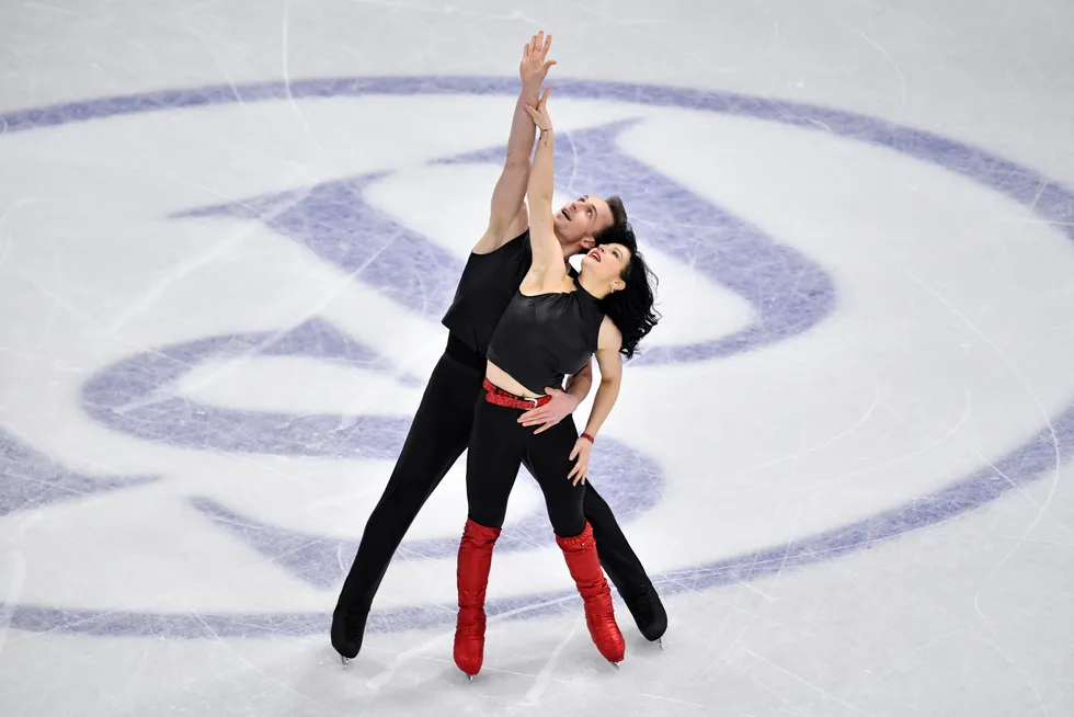 Aiming for new highs: Natalia Kaliszek and Maksym Spodyriev of Poland perform at World Figure Skating Championship in Stockholm, Sweden, on 26 March