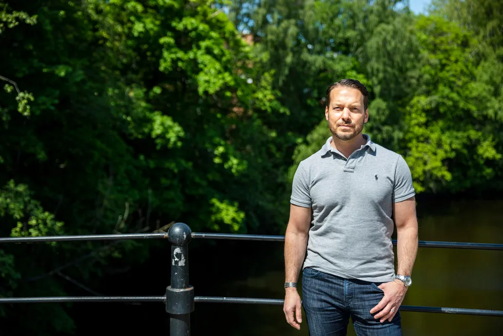 Forvalter Karl Oscar Strøm fotografert ved en tidligere anledning.