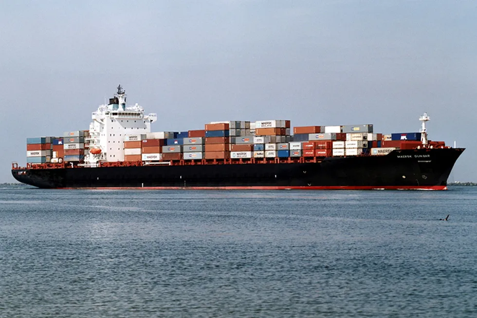 The 4,132-teu JPO Libra (built 2005) is one of around a dozen traditional panamax boxships operating in a transpacific service that Maersk is suspending.