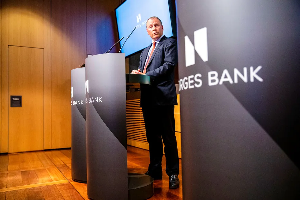 Nicolai Tangen (53) tar over som oljefondssjef i september. Torsdag forrige uke stilte han opp på en pressekonferanse om ansettelsesavtalen med Norges Bank.