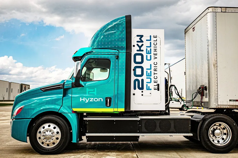 Hyzon's forthcoming 200kW fuel cell truck, which is due to begin production in the second half of this year.