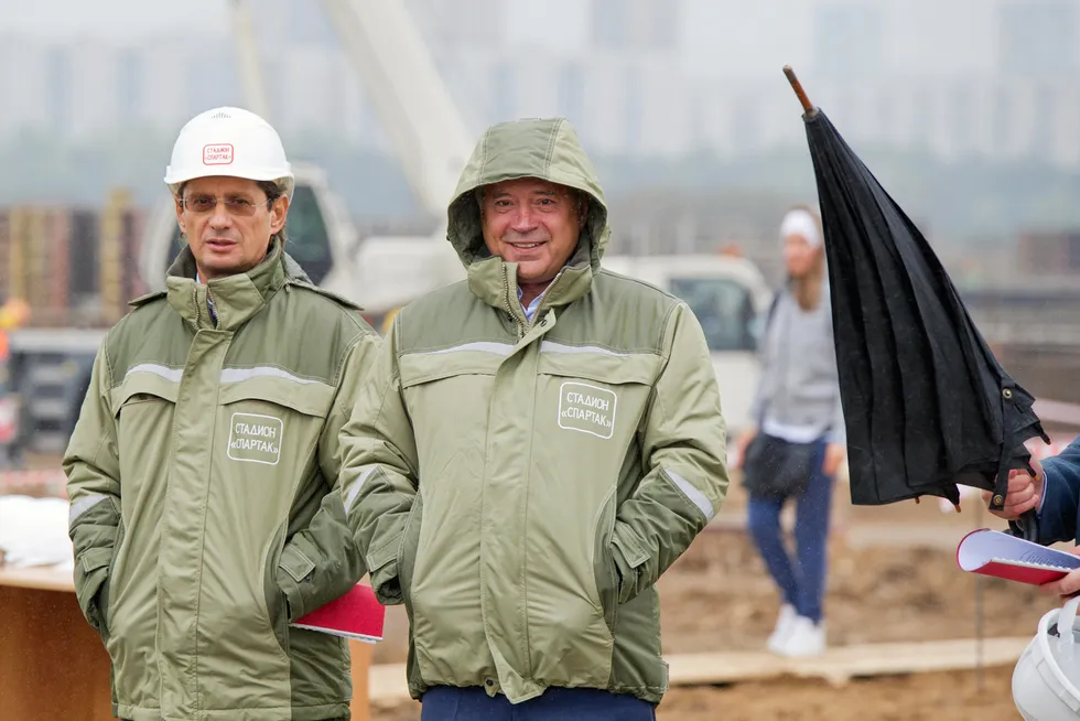 Optimism: Lukoil deputy chairman Leonid Fedun (left) and chairman Vagit Alekperov
