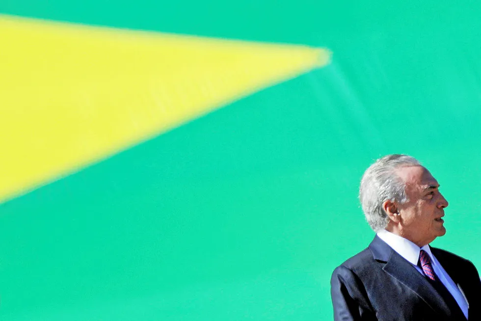 Priorities: Brazilian President Michel Temer has made improving oil and gas investment in Brazil a key government aim