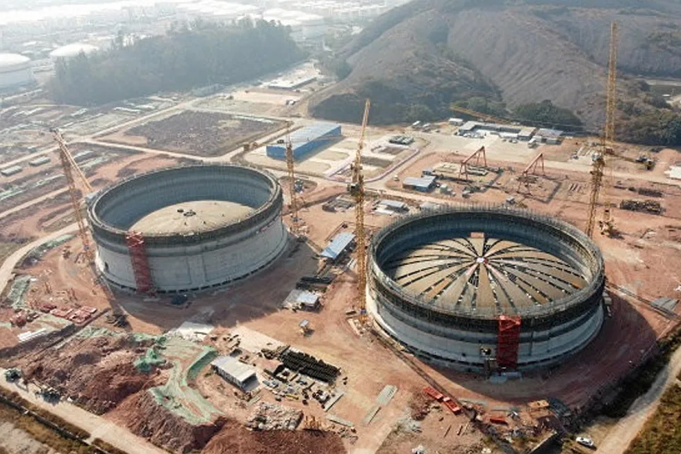 Under construction: Guangzhou Gas' LNG terminal in Guangzhou