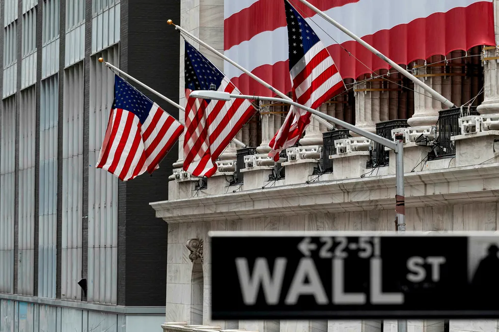 New York-børsen her på Wall Street steg onsdag etter kraftige fall tidligere i uken.