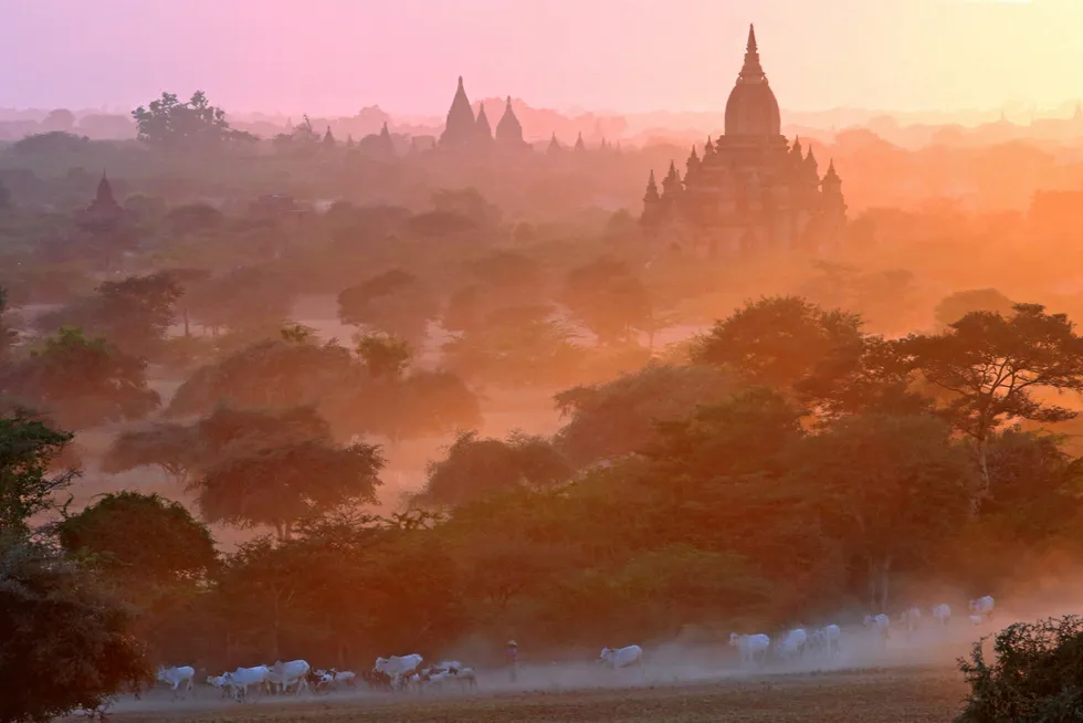 Bagan: ancient pagodas in central Myanmar