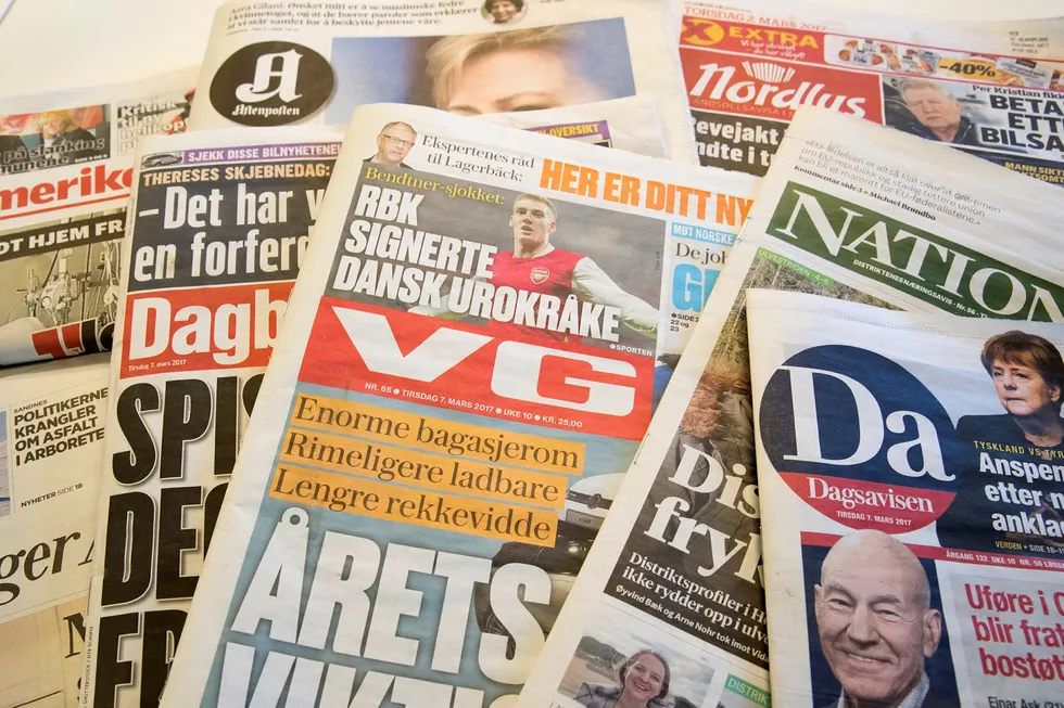 Ifølge Mediebedriftenes Landsforening har lesingen av papiraviser falt med 11,3 prosent det siste året. Foto: Bendiksby, Terje