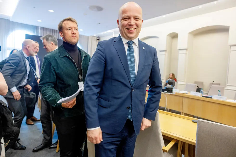 Finansminister Trygve Slagsvold Vedum (Sp).