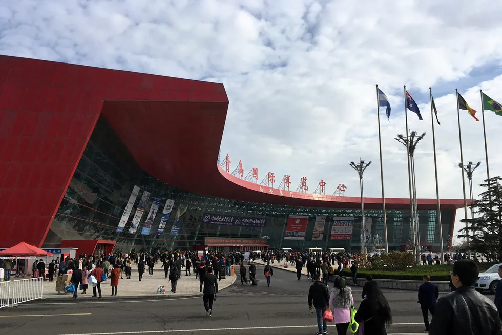 The Qingdao Seafood Expo 2018, just over a year before the COVID-19 pandemic began.