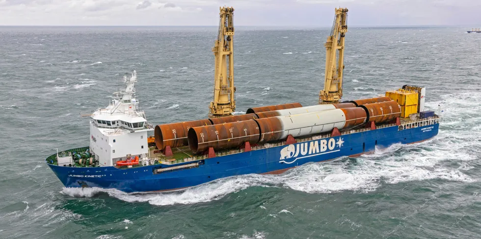 Jumbo Kinetic carrying monopiles for Yunlin Offshore Wind Farm