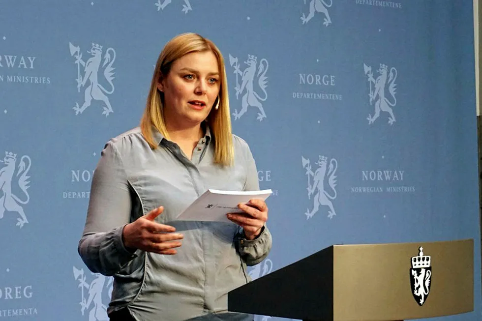 New round: Norway's Petroleum & Energy Minister Tina Bru
