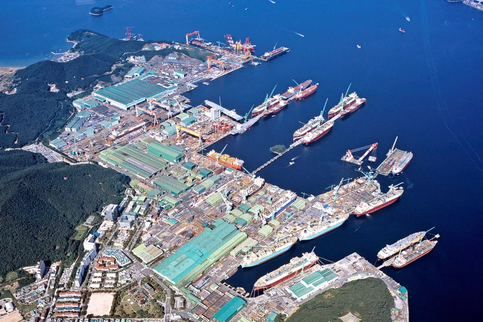 Geoje Island: the drillships at the centre of the scandal were built at Samsung Heavy Industries' yard in South Korea