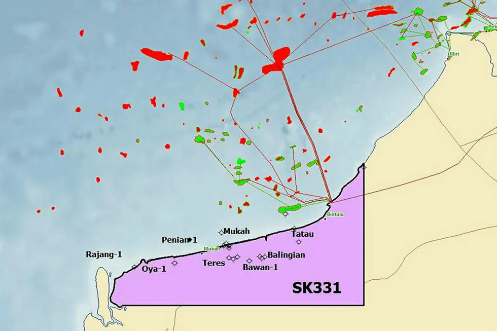Relinquished asset: Block SK 331 in Sarawak, East Malaysia