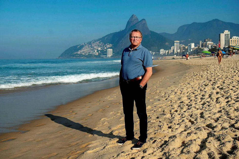 Eyes on pre-salt: Equinor chief executive Eldar Saetre in Ipanema beach in Rio de Janeiro