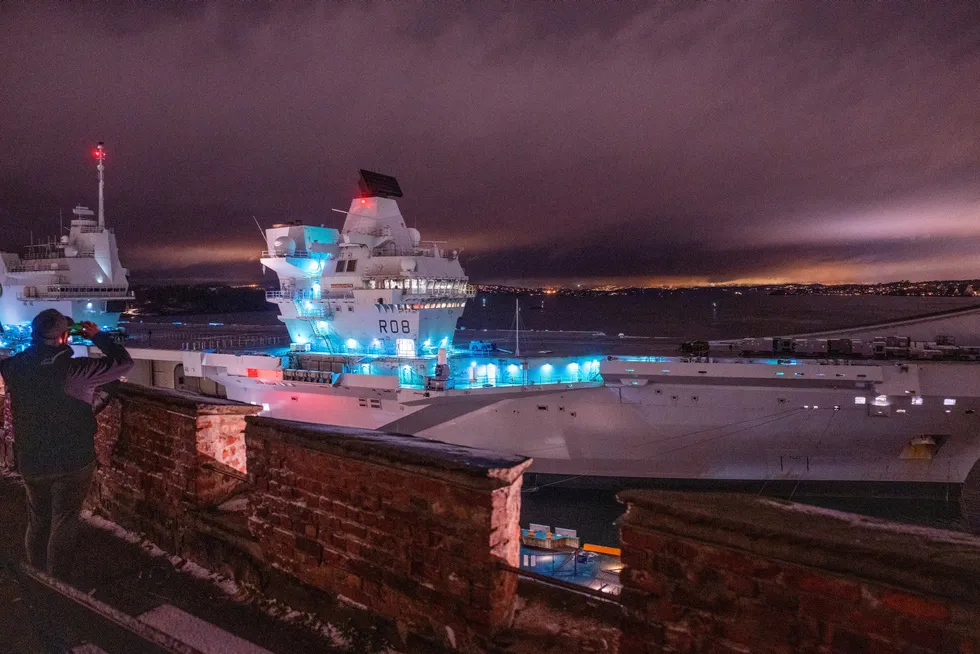 Det britiske hangarskipet HMS «Queen Elizabeth» var en populær gjest i Oslo i 2022.