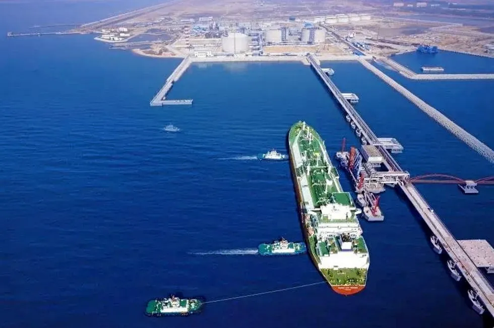 Import facility: Sinopec's LNG terminal in Qingdao, Shandong province, China