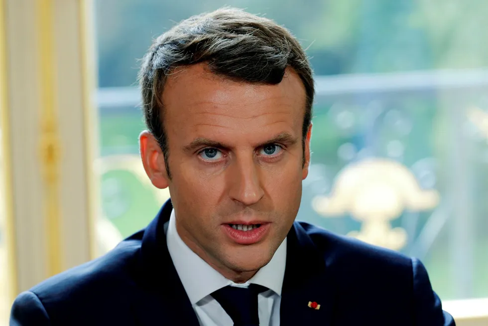 Frankrikes president Emmanuel Macron. Foto: PHILIPPE WOJAZER / AFP / NTB Scanpix