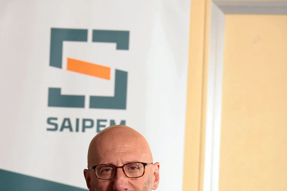 EPC champion: Saipem chief executive Francesco Caio