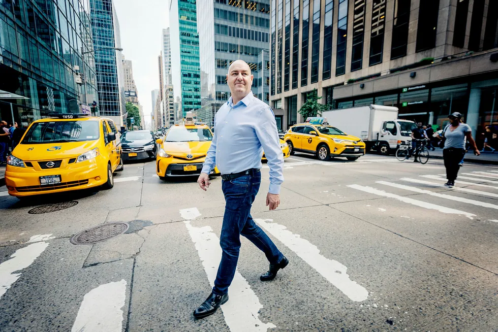 Den tidligere Telecomputing-gründeren Erik Baklid er toppsjef i Virtualworks Group der ett av selskapene har hovedkontor her på Manhattan i New York. Foto: Johannes Worsøe Berg