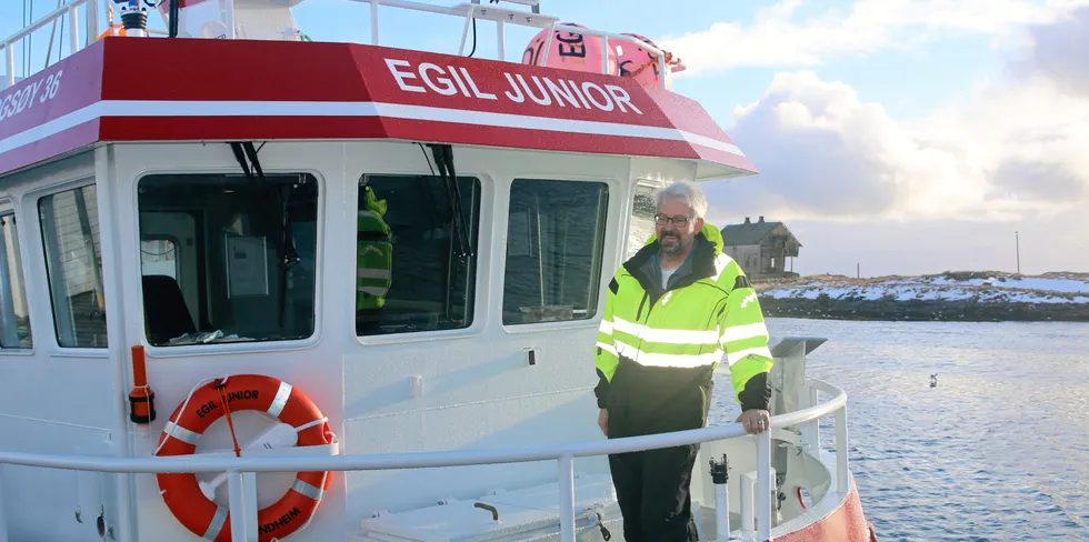 Skipper og medeier Egil Berge er så langt fornøyd med nybåten.