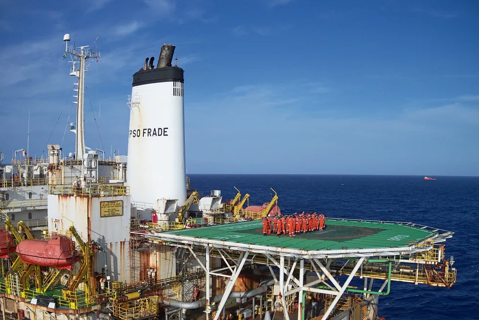 Flow rates: the Valente FPSO (formerly Frade FPSO) producing in the Frade field offshore Brazil.